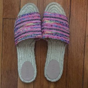 NWOT J.Crew Espadrille Slides